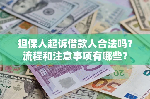 济南担保人起诉借款人合法吗？流程和注意事项有哪些？