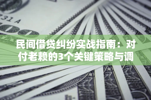 济南民间借贷纠纷实战指南：对付老赖的3个关键策略与调解盲区解析