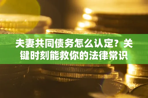 济南夫妻共同债务怎么认定？关键时刻能救你的法律常识